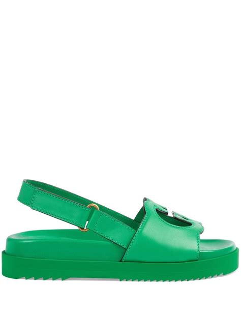 green gucci sandals|Gucci closed toe sandals.